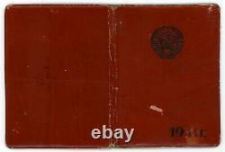 Russie Russie Urss Soviétique Spy Nkvd Kgb 1941 Wwii ID Livre District Leningrad