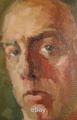 Russie Ukraine Soviétique Huile Peinture Réalisme Impressionnisme Homme Portrait Homme