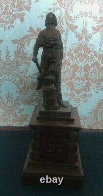 Sculpture Soviétique Russe Bronze Figurine Statue Peter Le Grand Tsar Urss