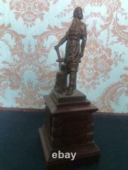 Sculpture Soviétique Russe Bronze Figurine Statue Peter Le Grand Tsar Urss