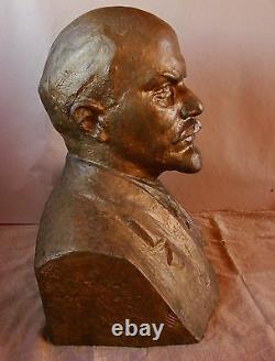 Sculpture Soviétique Russe De Tête De Buste Lenin XXXXL Statue Monumentale Urss