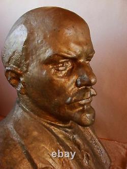 Sculpture Soviétique Russe De Tête De Buste Lenin XXXXL Statue Monumentale Urss