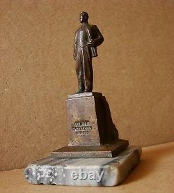 Sculpture Soviétique Russe Statue Bronze Métal Mayakovsky Futuriste Avant Garde