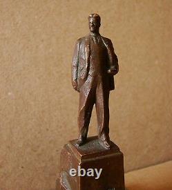 Sculpture Soviétique Russe Statue Bronze Métal Mayakovsky Futuriste Avant Garde