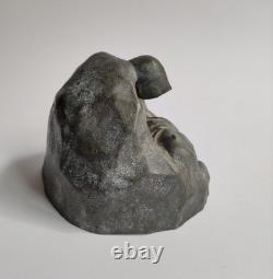 Sculpture en métal vintage soviétique Ussr russe - La tristesse de la mère - Evgeny Vuchetich