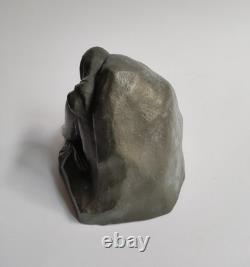 Sculpture en métal vintage soviétique Ussr russe - La tristesse de la mère - Evgeny Vuchetich