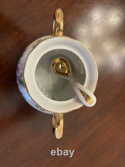 Service à thé en porcelaine vintage pour 6 personnes de l'URSS soviétique