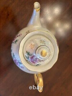 Service à thé en porcelaine vintage pour 6 personnes de l'URSS soviétique