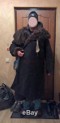 Soldat De L'armée Russe Hiver Tulup Big Manteau Militaire En Peau De Mouton Bekesha Urss