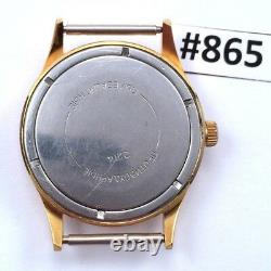 Soviet Russe Vostok Windup Montre Gold Plated Cas, Urss, Vgc Us Seller #865
