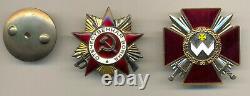 Soviet Russian Ussr Documented Group Avec L’ordre De Nevsky