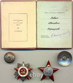 Soviet Russie Urss Documenté Groupe Au Major Général De L'armée Soviétique