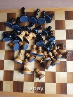 Soviet Urss 1950s Chess Set En Bois Russe Vintage Tournoi Antique Rare