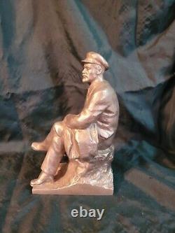 Statue figurine soviétique russe vintage de Lénine URSS Propagande communiste