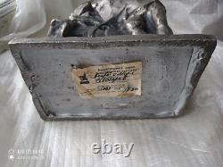 Statue vintage soviétique russe URSS figurine de révolutionnaires en métal