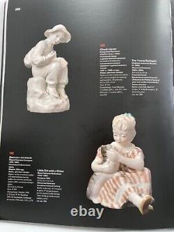 Statuette de géologue junior soviétique russe de l'URSS, avec bordure en or 14 carats en faïence de Polonskiy