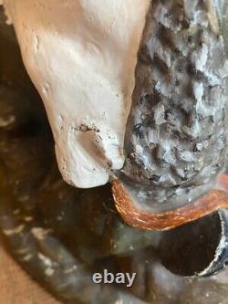 Statuette vintage, lourde et grande de l'URSS, soldat soviétique des années 50. Rare