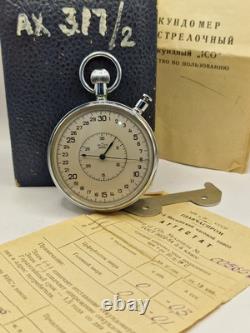 TRÈS RARE Chronomètre 2Mchz Slava URSS Russe Soviétique 15 rubis. Fabriqué en URSS 1956