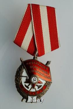TRÈS RARE Ordre soviétique russe de la Bannière rouge URSS ? 3 Avec le document