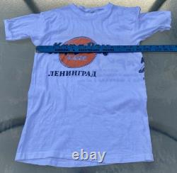 T-shirt de concert de rock vintage URSS Leningrad groupe de hard rock soviétique M