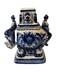 Th&eacute;i&egrave;re Vintage En Porcelaine Gzhel Sovi&eacute;tique/russe, Sign&eacute;e Par L&rsquo;auteure A. R. Borisova, 9,5