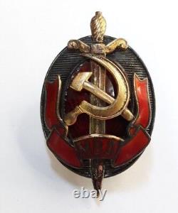 Titre original rare russe soviétique URSS Ordre Médaille Épinglette CCCP KGB NKVD MVD Badge Émail