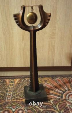 Trophée en métal de sport de basket-ball vintage soviétique russe URSS rare fait main