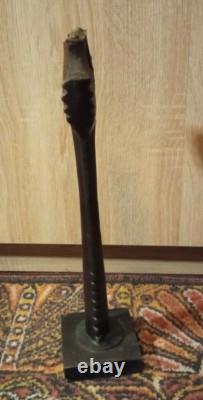 Trophée en métal de sport de basket-ball vintage soviétique russe URSS rare fait main