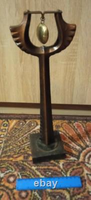 Trophée en métal de sport de basket-ball vintage soviétique russe URSS rare fait main
