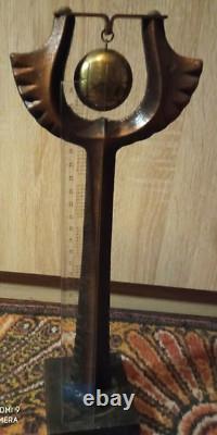 Trophée en métal de sport de basket-ball vintage soviétique russe URSS rare fait main