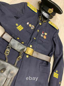 Tunique Uniforme De La Seconde Guerre Mondiale, Veste+chapeau Capitaine De Marine De La Marine Soviétique Russe Rare