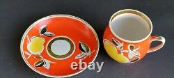 USSR Porcelaine Soviétique Russe THÉIÈRE Ensemble Tasse & Soucoupe Pomme Usine Polonnoe