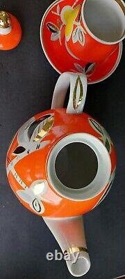 USSR Porcelaine Soviétique Russe THÉIÈRE Ensemble Tasse & Soucoupe Pomme Usine Polonnoe