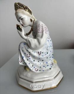 USSR Soviétique Russe LZFI 1960 RARE Boîte en Porcelaine Malachite Vintage 8