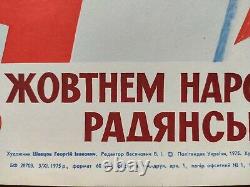 Ukraine Original Poster Armée Soviétique Protéger La Paix Urss Propagande Fusée Spatiale