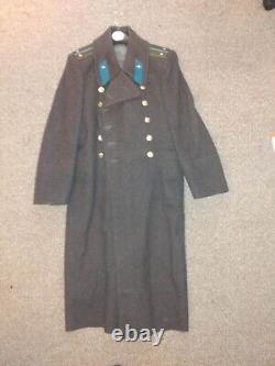Uniforme de service de l'officier de l'armée de l'air soviétique russe, manteau de lieutenant, URSS