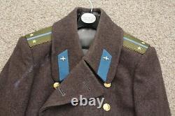 Uniforme de service de l'officier de l'armée de l'air soviétique russe, manteau de lieutenant, URSS