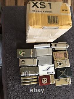 Unusual Vintage Soviet Urss Russe Ou Pocket Cigarette Lighter Lighters Lot