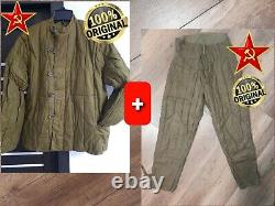 Urss Armée Soviétique Hiver Russe Fufaika Vatnik Télogreika Jacket+pantes Set Ww2