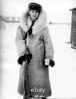 Urss Armée Soviétique Russe Bekesha Sheepskin Armoire Militaire D'hiver Taille Tulup1 1967