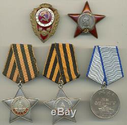 Urss Soviétique De Russie Complete Groupe Documenté Avec Deux Ordres De Gloire