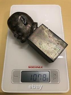 Ussr Russe Communiste Lider Vladimir Lénine Bronze Buste & Calendrier De Bureau