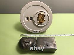 Ussr Russe Communiste Lider Vladimir Lénine Bronze Buste & Calendrier De Bureau
