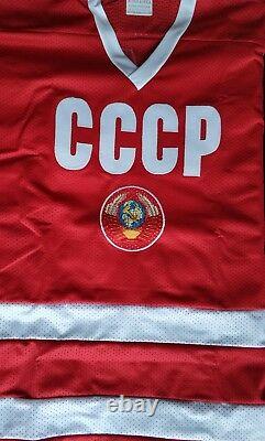 Valeri Kharlamov #17 Urss Cccp Russe Hockey Replique Jersey Russie Brodée