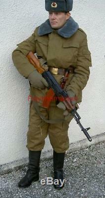 Véritable Veste Militaire Armée Russe Soviétique Forme Afro Costume D'hiver Urss Bushlat