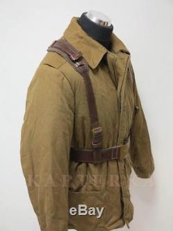 Veste D'uniforme D'hiver Originale De L'armée Rouge Russe Soviétique + Ceinture + Bretelles