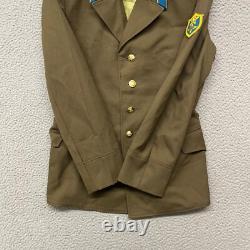 Veste militaire vintage de l'armée soviétique de l'Union soviétique pour hommes 38 vert
