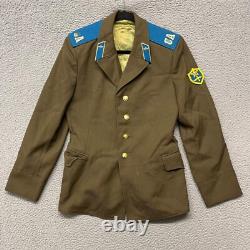 Veste militaire vintage de l'armée soviétique de l'Union soviétique pour hommes taille 38, manteau vert