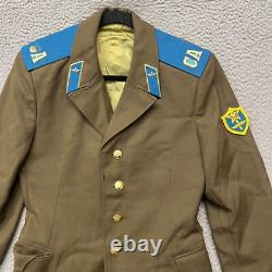 Veste militaire vintage de l'armée soviétique de l'Union soviétique pour hommes taille 38, manteau vert