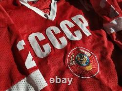 Viacheslav Fetisov #2 Urss Cccp Russian Hockey Replica Jersey Russie Brodé